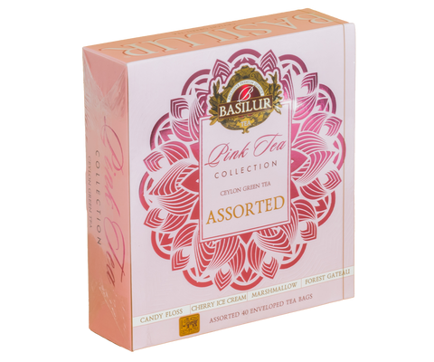 Pink Tea - 40 Enveloped Tea Bags - 4 Flavours