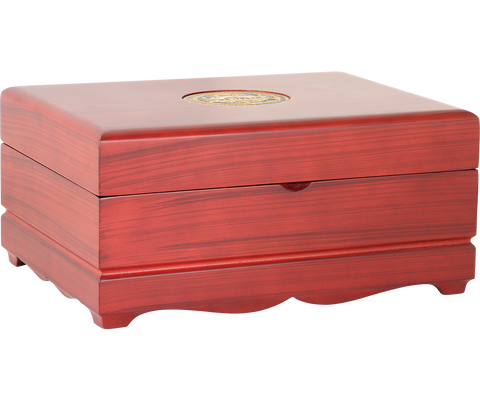Handmade Wooden Gift Box - Oriental Collection - 2 Tin Caddies