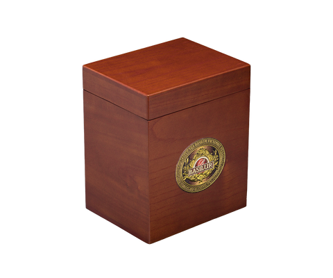 TEAK WOODEN BOX-UNFLAVORED GREEN TEA-SILVER TIPS-200G