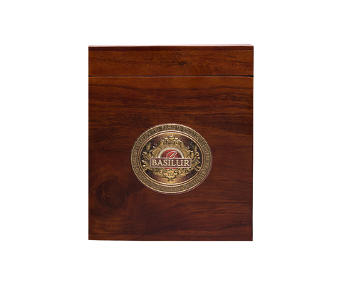 TEAK WOODEN BOX-UNFLAVORED GREEN TEA-SILVER GREEN NEEDLE-200G