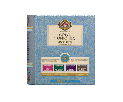 Gin & Tonic Tea- Blue Limited Edition - 32 Enveloped Tea Bags - 4 Flavours