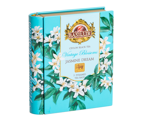 Mini Tea Book - Vintage Blossoms - Jasmine Dream - 5 Pyramid Tea Bags