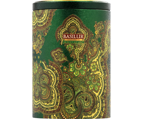 Basilur's Moroccan Mint Green Tea - 100g Loose Leaf Tin Caddy