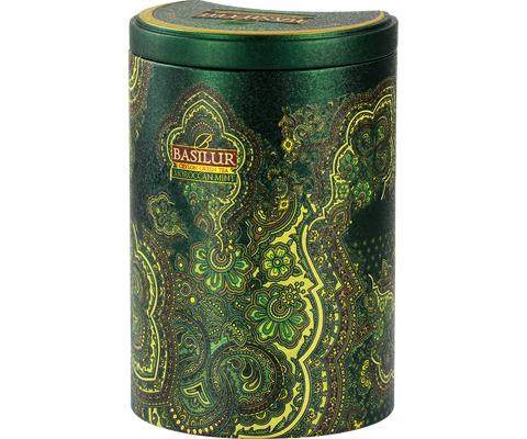 Basilur's Moroccan Mint Green Tea - 100g Loose Leaf Tin Caddy