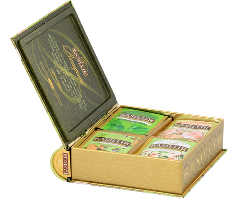 Bouquet Exclusive Green Tea Book - 32 Enveloped Tea Bags - 4 Flavours
