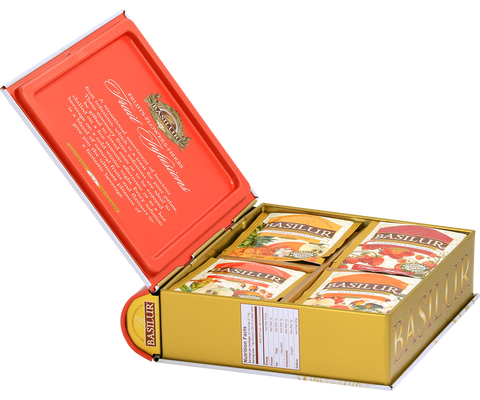 Assorted Fruity Delights Tea Book - 32 Enveloped Tea Bags - 4 Flavours