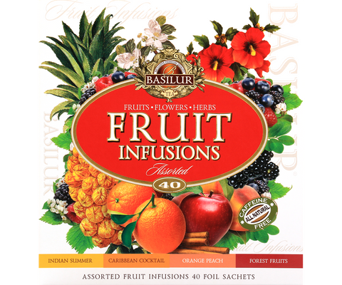 Assorted Fruit Infusions Gift - 4 Flavours - 40 Enveloped Tea Bags