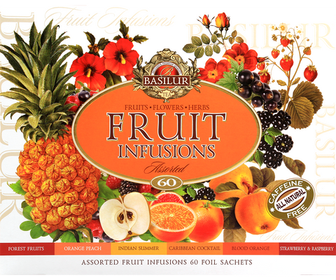 Assorted Fruit Infusions Gift - 6 Flavours - 60 Enveloped Tea Bags