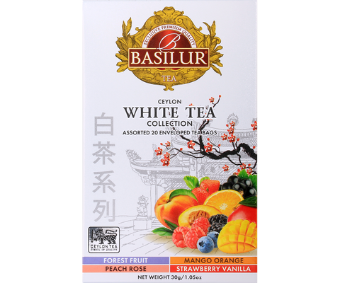 Ceylon White Tea - 20 Enveloped Tea Bags - 4 Flavours