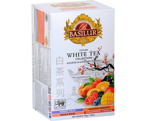 Ceylon White Tea - 20 Enveloped Tea Bags - 4 Flavours