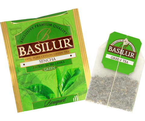 Bouquet Exclusive Green Tea Book - 32 Enveloped Tea Bags - 4 Flavours