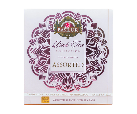 Pink Tea - 40 Enveloped Tea Bags - 4 Flavours