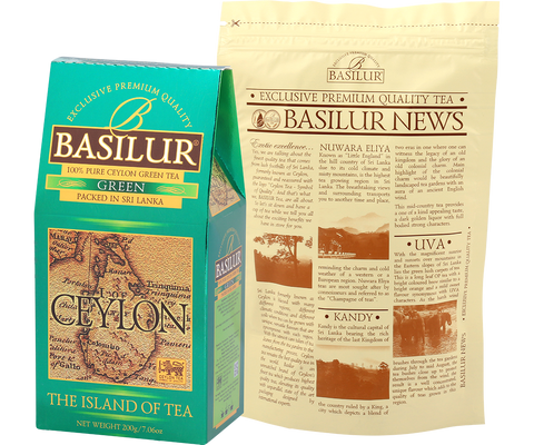 Basilur Pure Ceylon Green Tea - 200g Loose Leaf