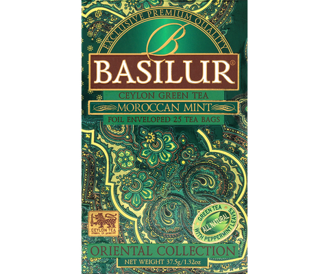 Basilur's Moroccan Green Tea- 25 Enveloped Tea bags
