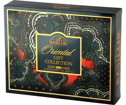 Oriental Collection Assorted Gift- 60 Enveloped Tea Bags - 4 Flavours of Green And Black Teas