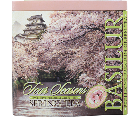Basilur Spring Tea Tin Caddy - 100G Loose Leaf Green Tea