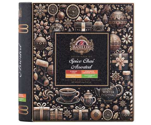 Basilur Spiced Chai Tea Book- 32 Enveloped Tea Bags