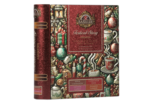 Basilur Festivals Story Tea Book - 32 Enveloped Tea Bags - 4 Flavours