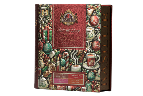 Basilur Festivals Story Tea Book - 32 Enveloped Tea Bags - 4 Flavours