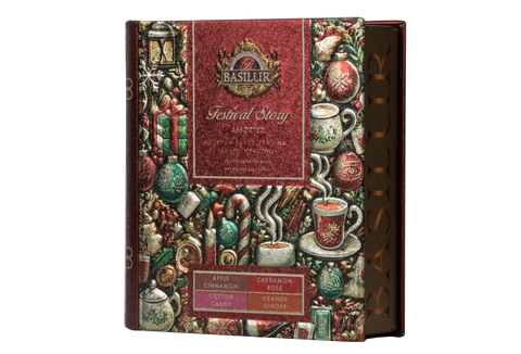 Basilur Festivals Story Tea Book - 32 Enveloped Tea Bags - 4 Flavours