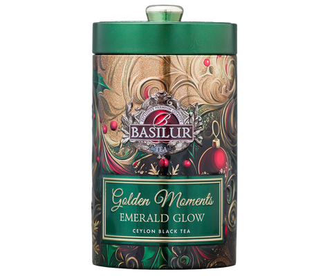 Emerald Glow Tin Caddy - 100g Loose Leaf Black Tea