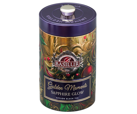 Sapphire Glow Tin Caddy - 100g Loose Leaf Black Tea
