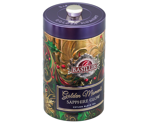 Sapphire Glow Tin Caddy - 100g Loose Leaf Black Tea