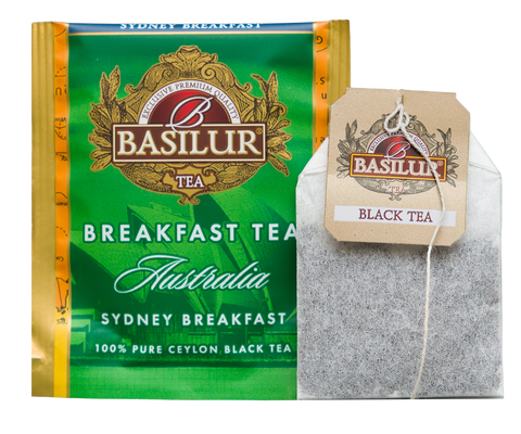 Breakfast Tea - Tea Book - Australian Breakfast - 32 Enveloped Tea Bags - 4 Flavours