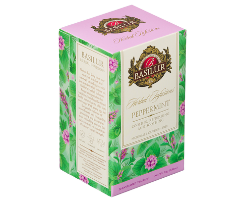 Basilur Peppermint Herbal Tea - 20 Enveloped Tea Bags