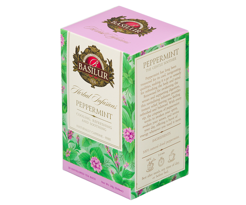 Basilur Peppermint Herbal Tea - 20 Enveloped Tea Bags