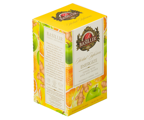 Basilur Energize Herbal Tea - 20 Enveloped Tea Bags