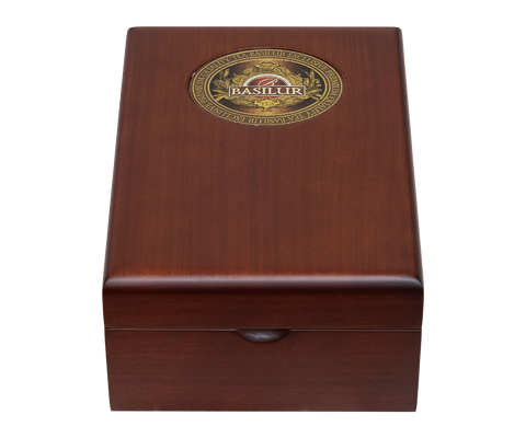 Basilur Wooden Gift Box with an Island of Tea Tin - Imperial Tea