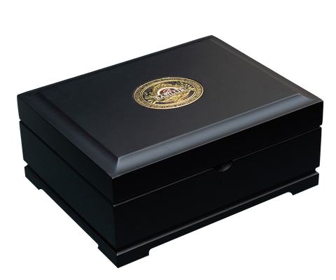 Basilur Wooden Gift Box with Two Island of Tea Tins - Imperial Ceylon and Earl Grey