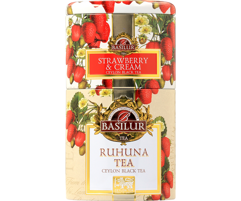 Basilur Two Layer Tea Caddy - Strawberry & Ruhuna